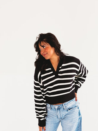 olivaceous Popping Collars Sweater