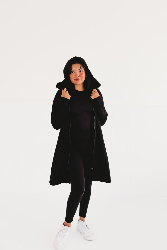 Chilly Mornings Longline Zip Up Jacket