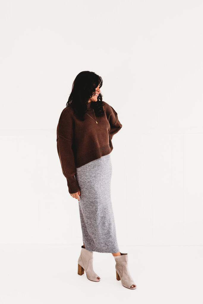 Falling Leaves Crop Sweater