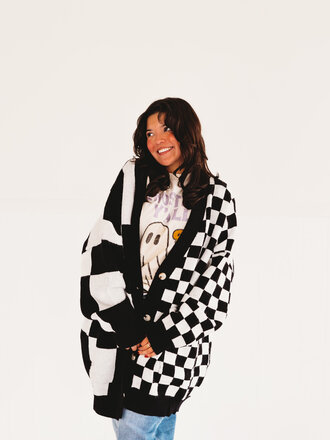 In The Mix Checkered Cardigan
