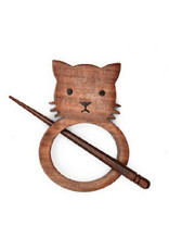 Knittiing Fever KFI Rosewood Wooden Shawl Pin