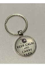 Keep Calm and Carry Yarn Keychain