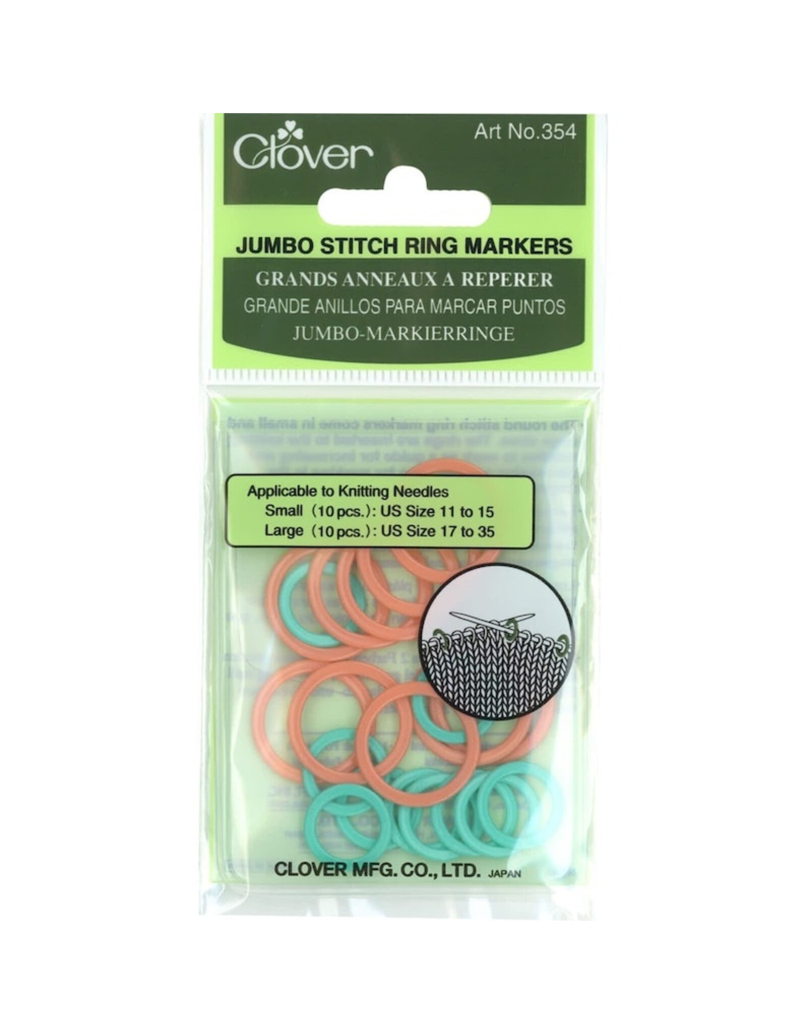 Clover Clover Jumbo Stitch Marker Rings
