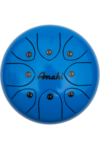 Amahi Steel Tongue Drum 8" Blue