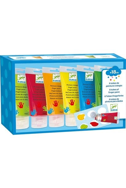 6 Tubes Finger Paint - Classic