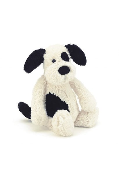 Bashful Puppy Black & Cream Medium