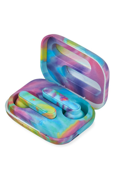 Pastel Tie Dye Compact Earbuds