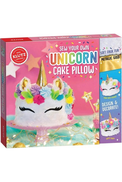 Unicorn Cake Pillow by Klutz
