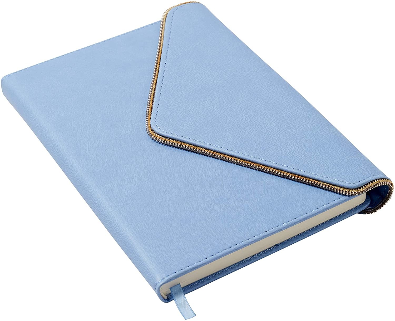 Journal Periwinkle  Envelope with Gold Zipper-1