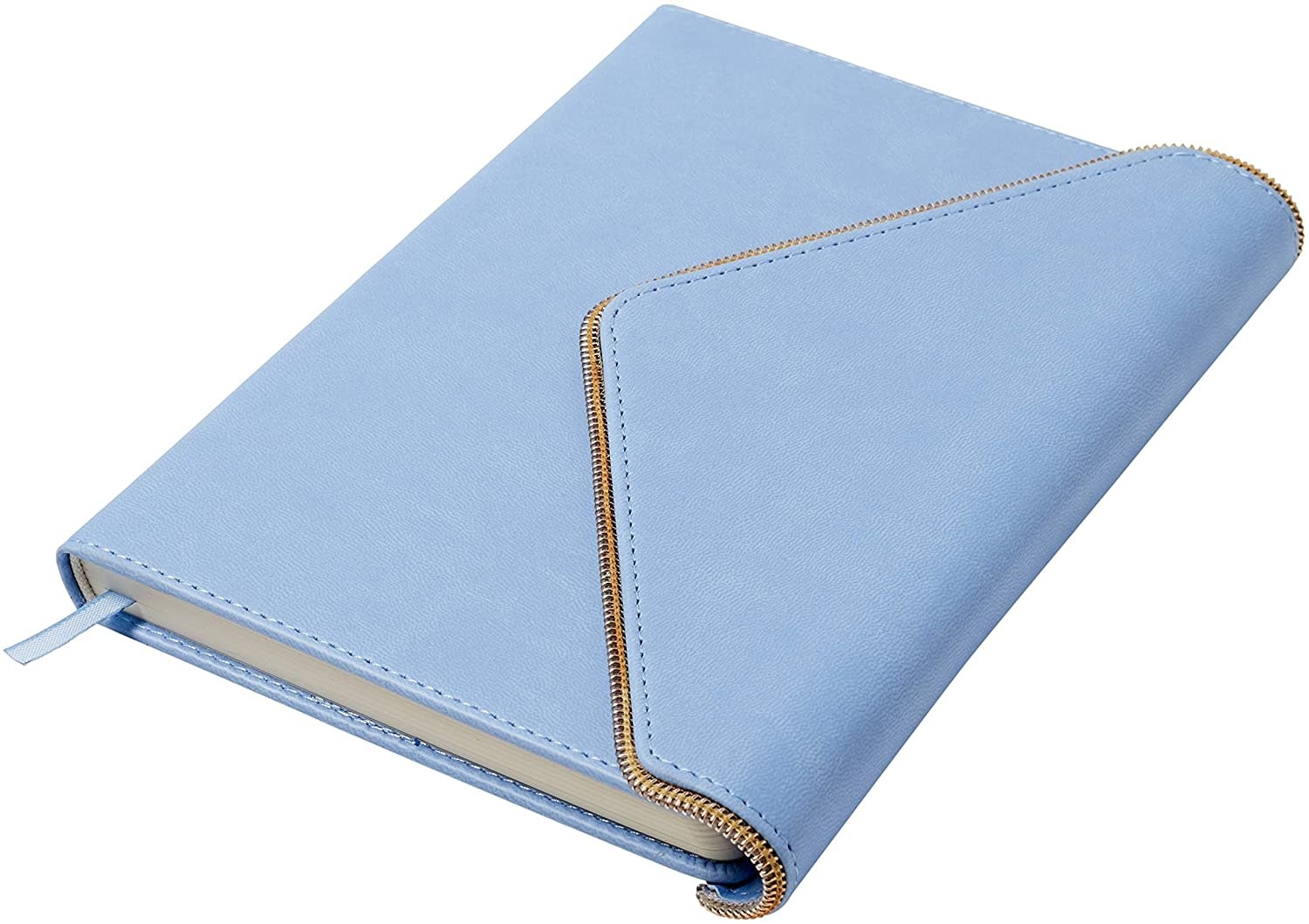Journal Periwinkle  Envelope with Gold Zipper-3