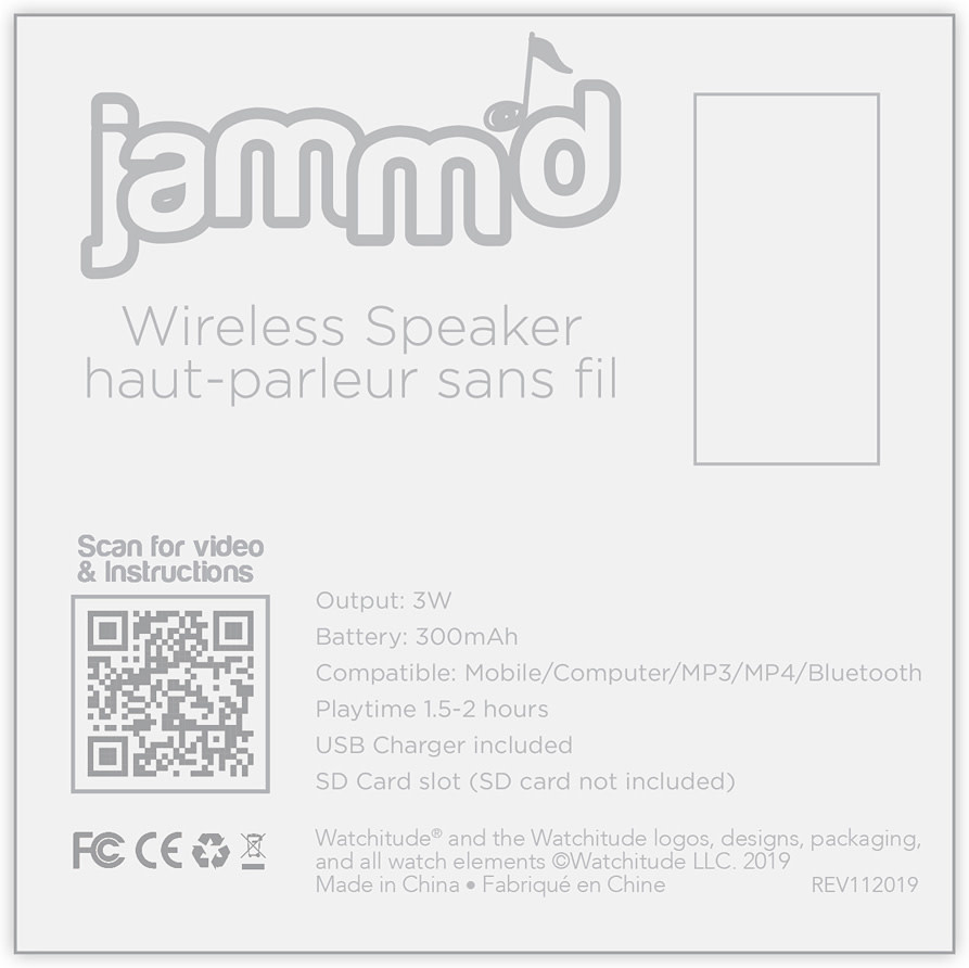 Jamm'd Wireless Speaker Rainbow Tie Dye-3