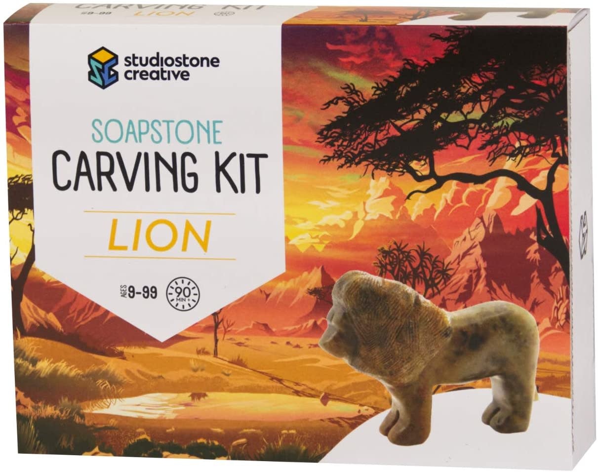 Soapstone Carving Kit Lion-1