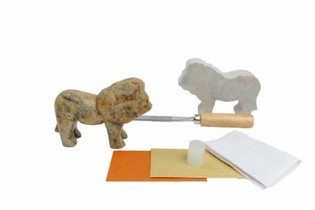Soapstone Carving Kit Lion-3