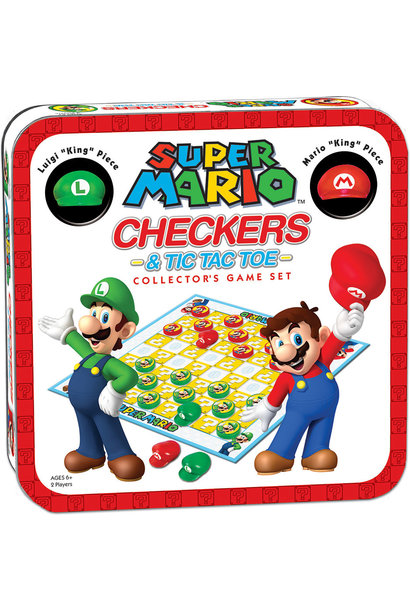 Super Mario Checkers& Tic Tac Toe Game Set