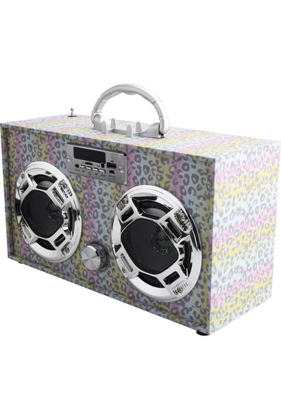 Boom Box Leopard Glitter