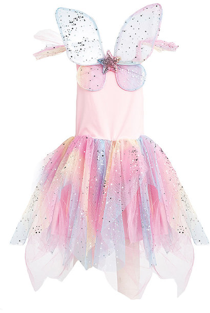 Rainbow Fairy Dress with Wings 5-6