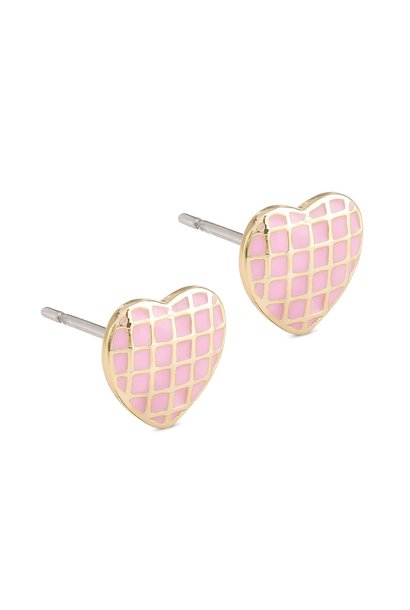 Lily Nily Lattice Heart Stud Earrings