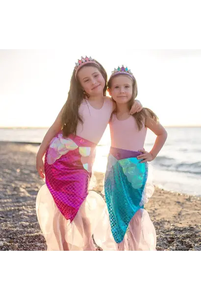 Mermaid Glimmer Skirt with Tiara Pink 5-6