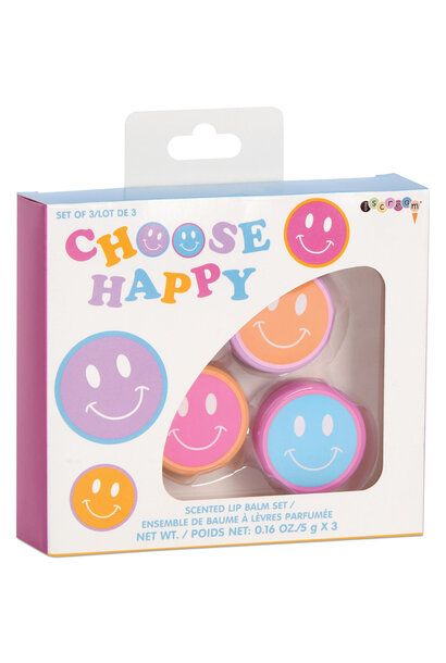 Choose Happy Lip Balm Set of 3