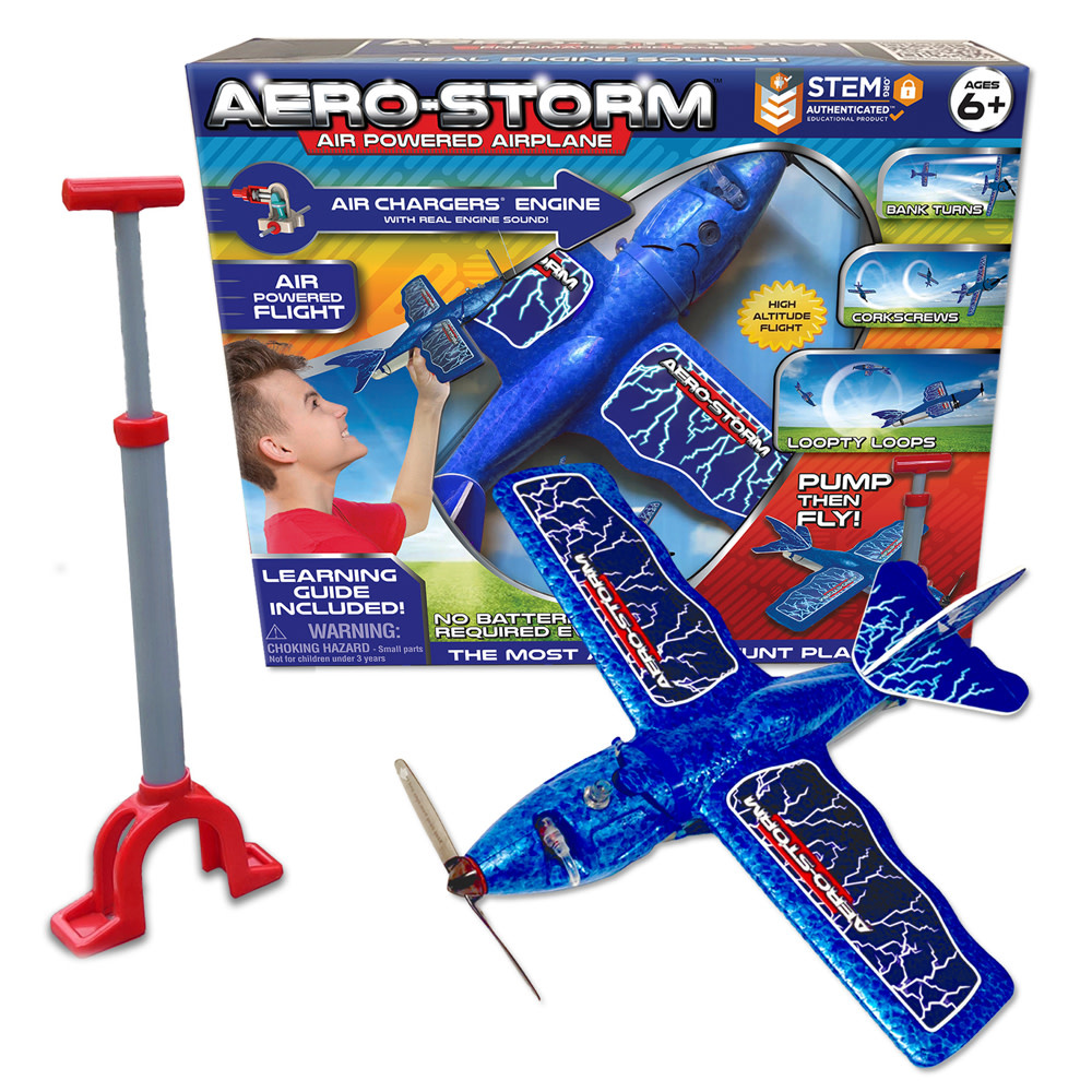 Aero-Storm Aerobatic Stunt Plane - Blue - Kidstop toys and books