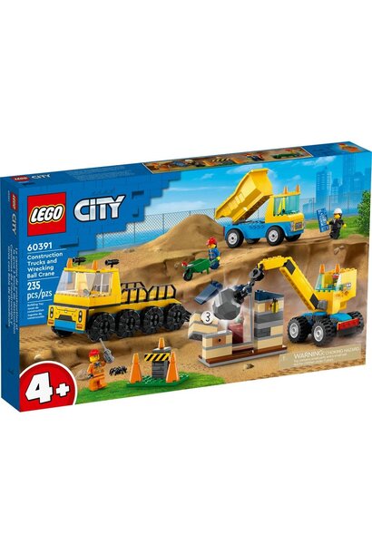 LEGO City Construction Trucks and Wrecking Ball Crane