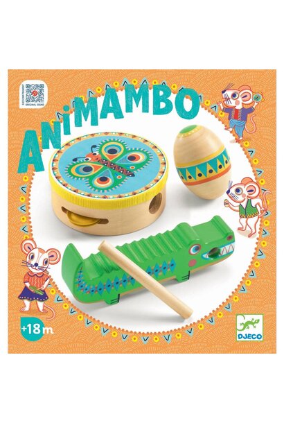 Animambo Music Set Tambourine/Maracas/Guiro