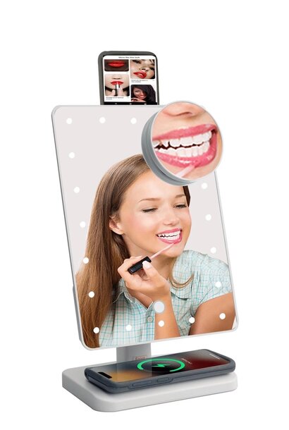 Vanity Glam Studio Bluetooth Mirror Silver