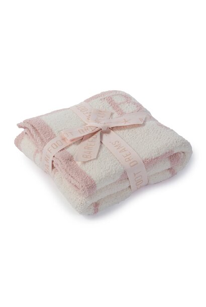 CozyChic ABC Blanket Dusty Rose Cream