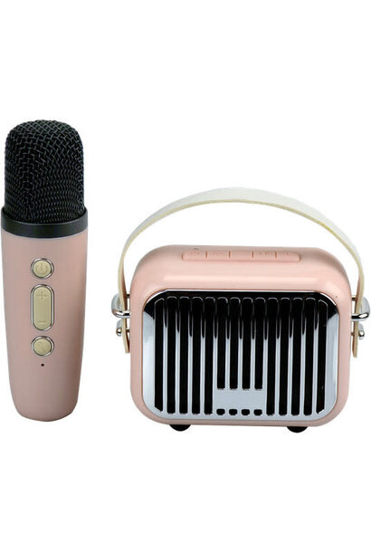 Pocket Karaoke Speaker & Microphone Combo Pink
