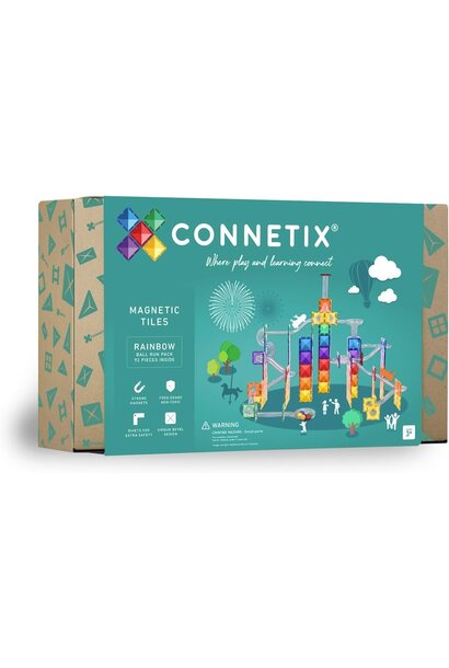 Connetix Rainbow Ball Run Pack 92pc