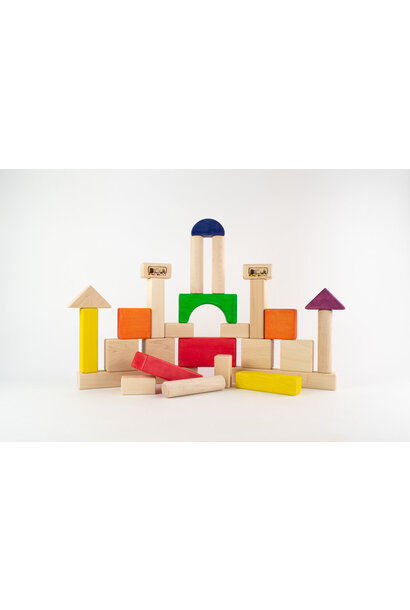 Beka Wood Blocks Innovator Rainbow Set 28 pc