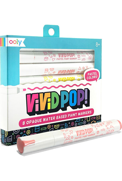 Vivid Pop! Water Based Paint Markers PASTEL 8 Ct