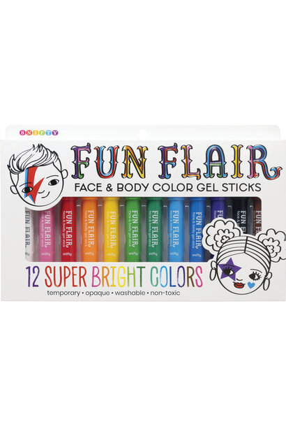Fun Flair Face and Body Color Gel Sticks Set