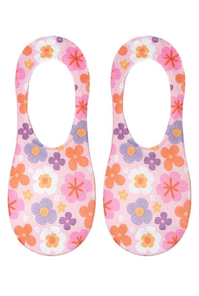 No-Show Liner Socks Pink Floral