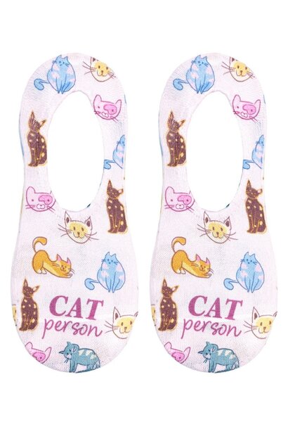 LR No-Show Liner Socks Cat Person