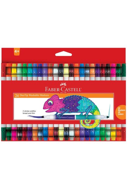 Faber DuoTip Washable Marker 24
