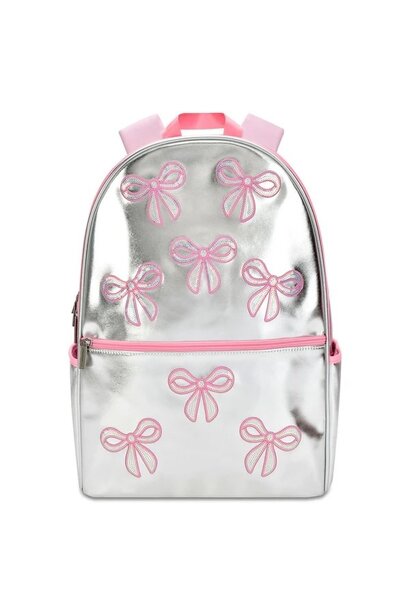 Silver Sequin Bows Backpack
