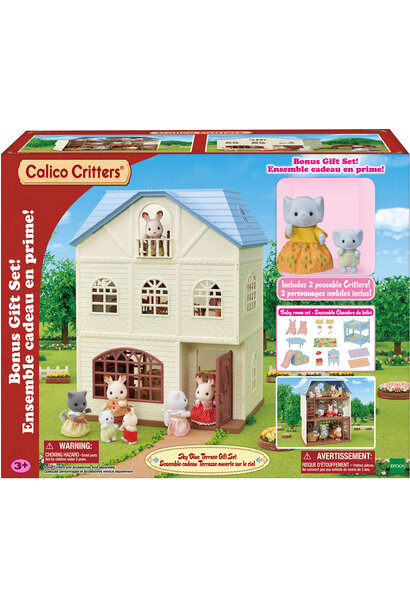 Calico Critter Sky Blue Terrace Gift Set Home