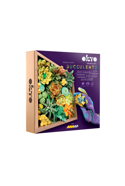OKTO Sensory Art Wood & Craft Succulents Energy