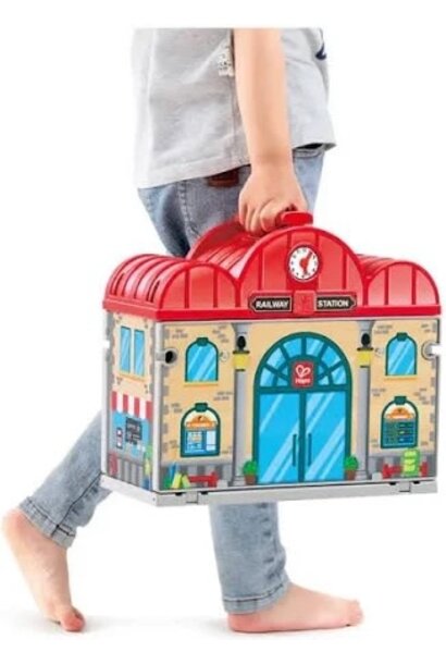 Portable Train Station Set by Hape
