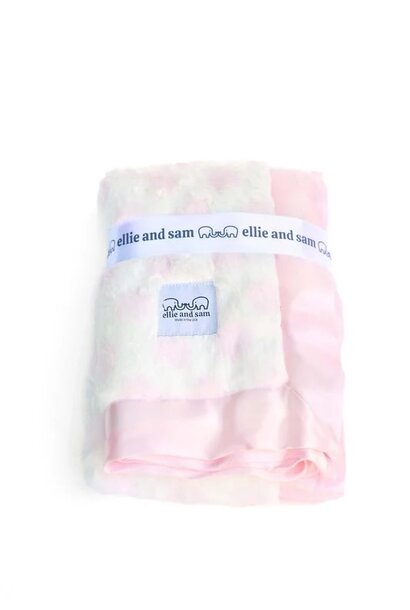 Luxury Dot Blanket Pink with Satin Pink Trim