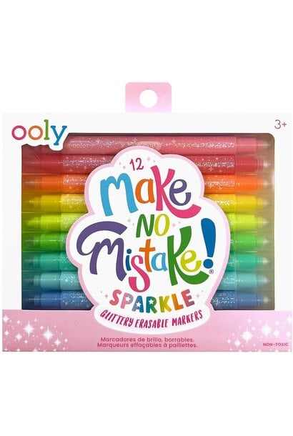 Make No Mistake!  Glittery Erasable Markers