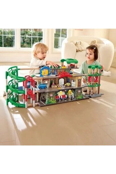 Hape Train Multi-Level Railway City Set