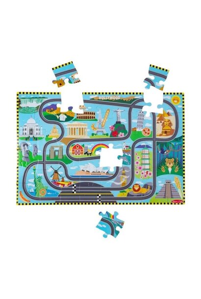 Race Track Floor Puzzle Play Set