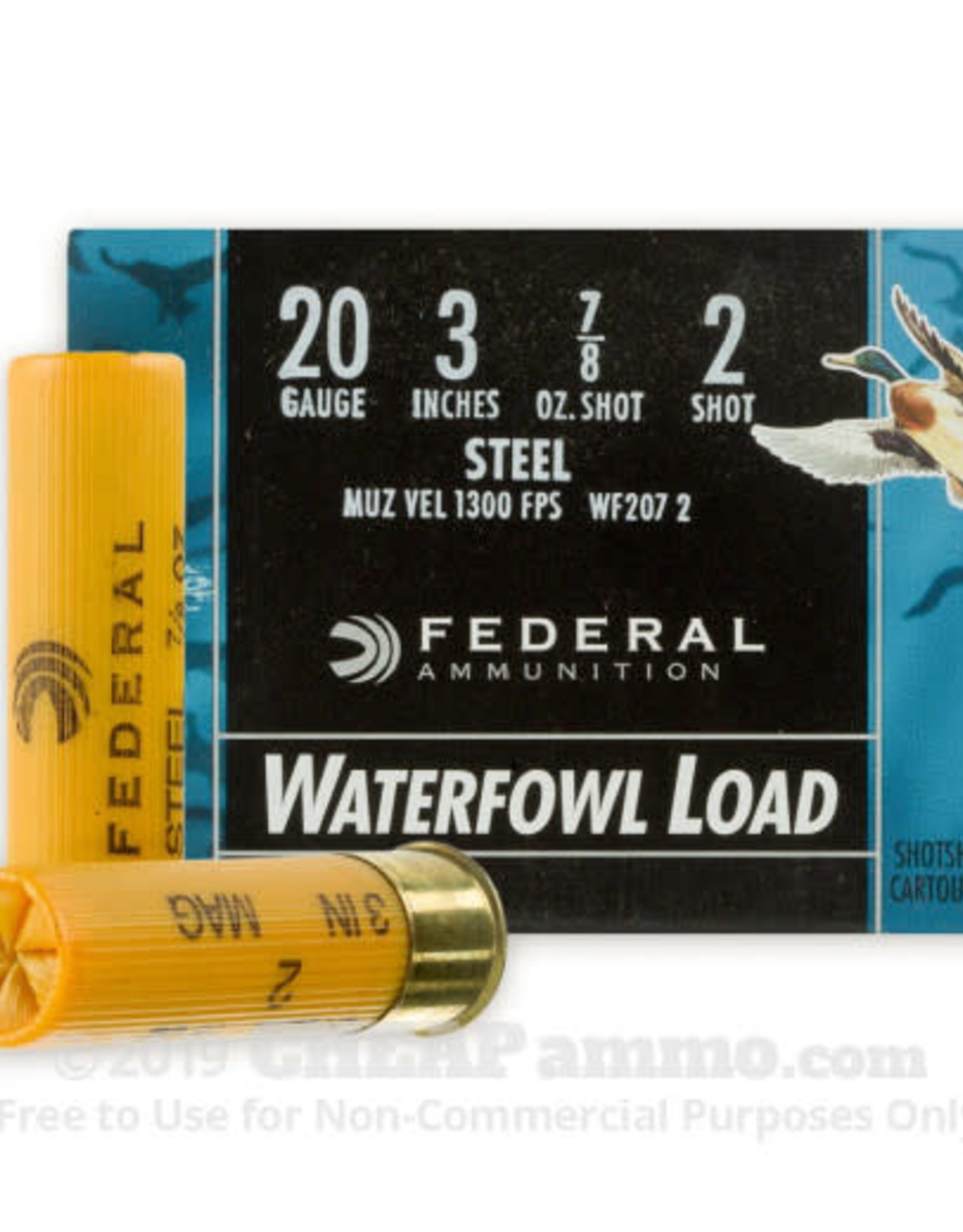 Federal 20 GAUGE 3” #2 SHOT STEEL