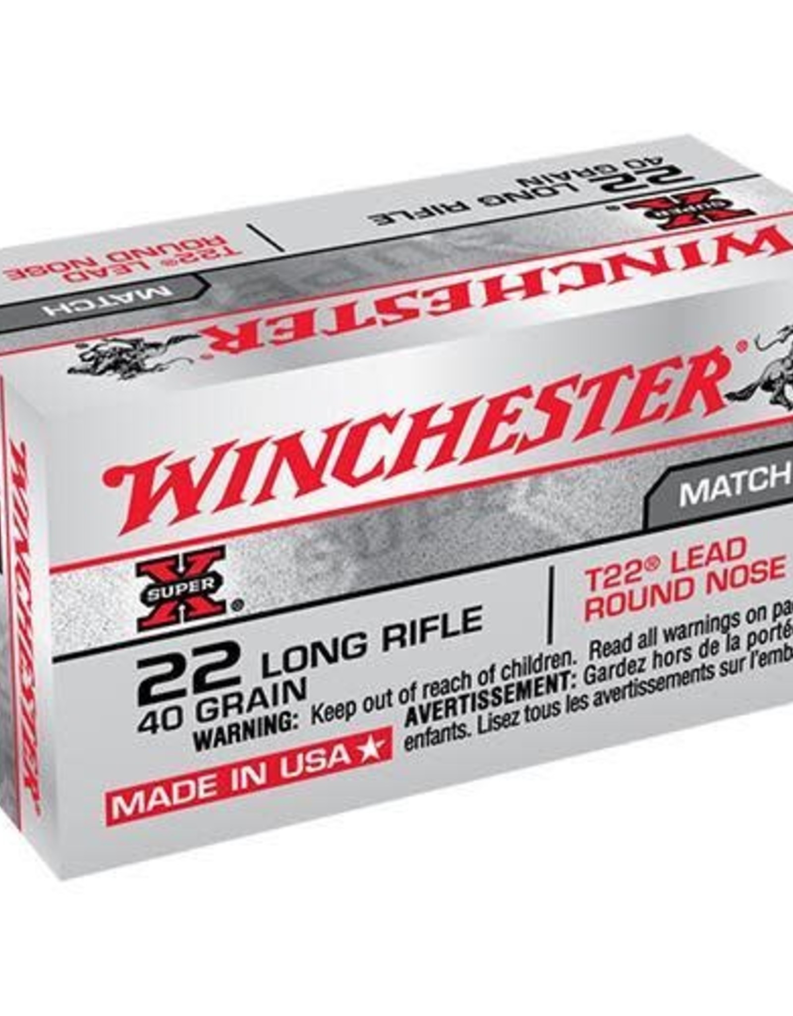 Winchester 22 Long 40 Grain Lead Round Nose