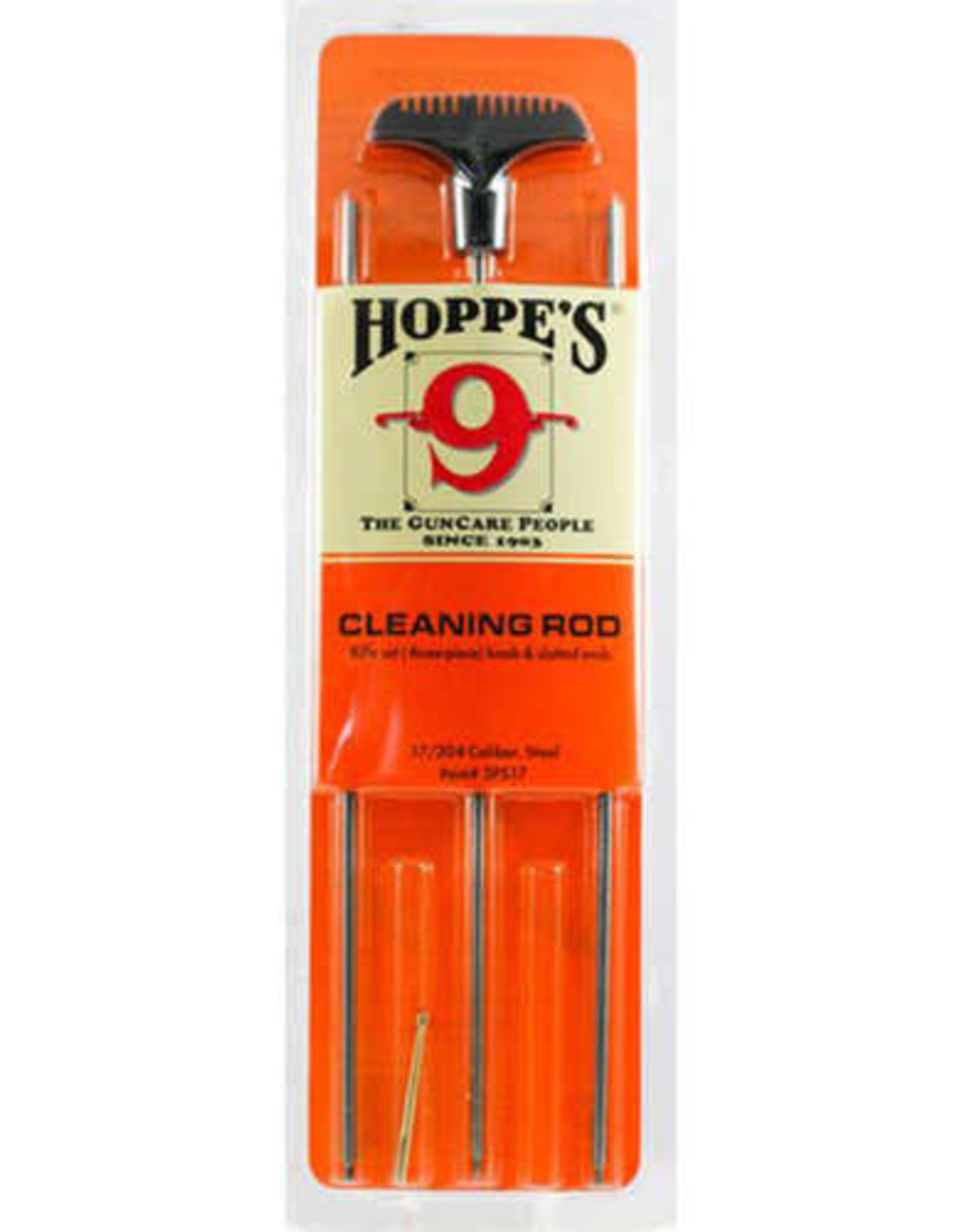 Hoppe’s Rifle Cleaning Rod .17 .204 Caliber Steel, 3 Piece, Clam