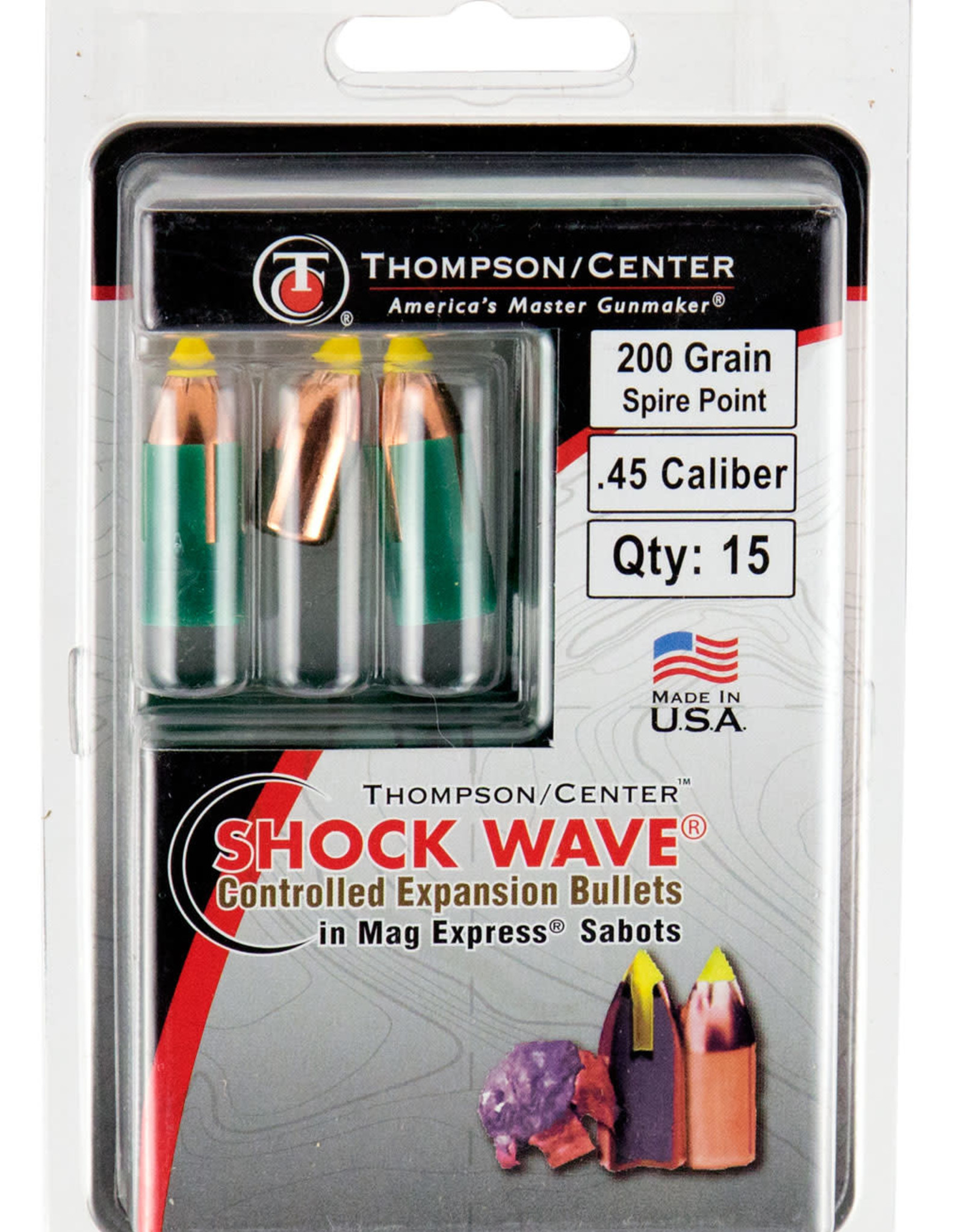 Thompson Center Shock Wave Controlled Expansion Bullets 15 pc