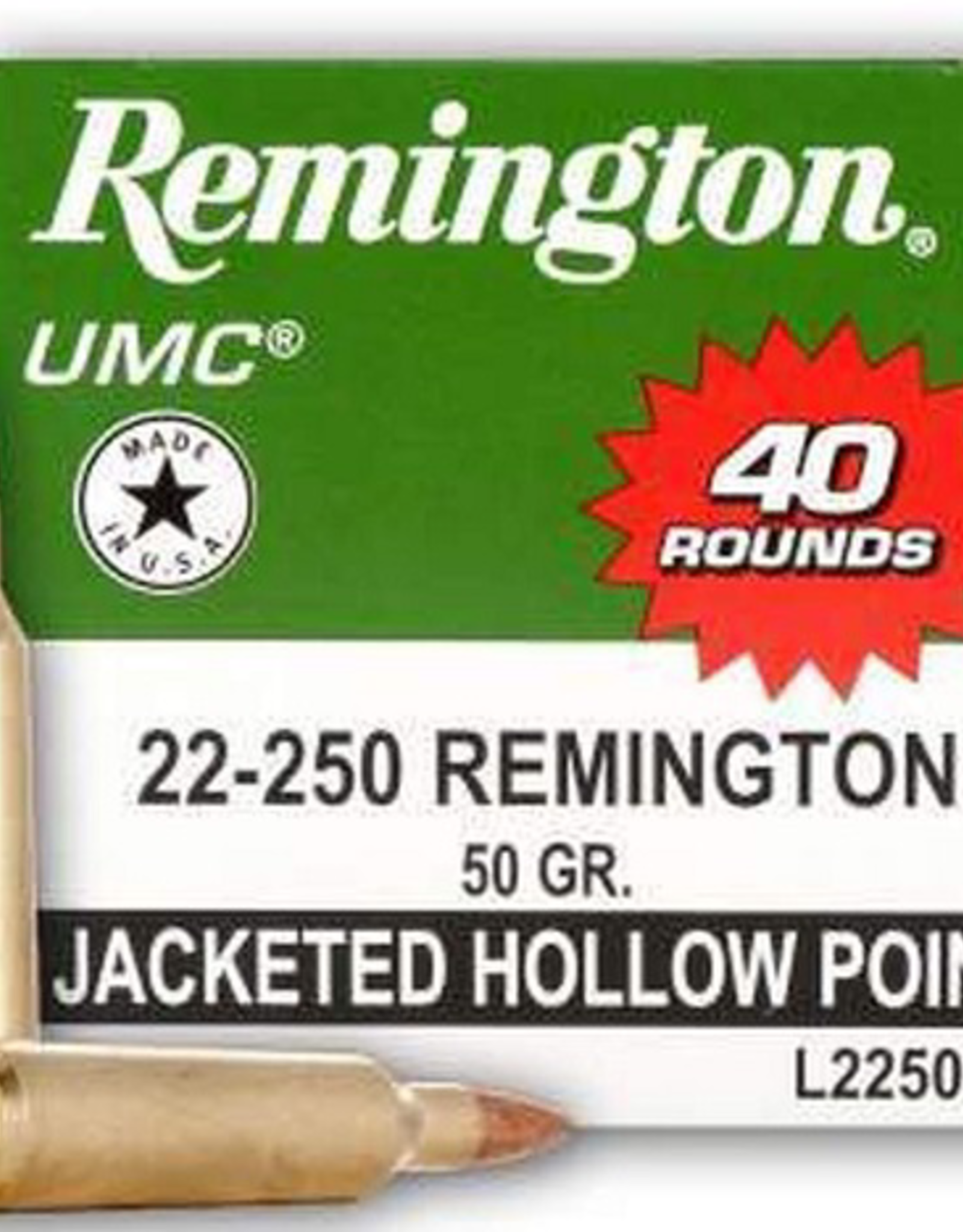 Remington UMC Value Pack 22-250 50GR JHP 40 Rounds