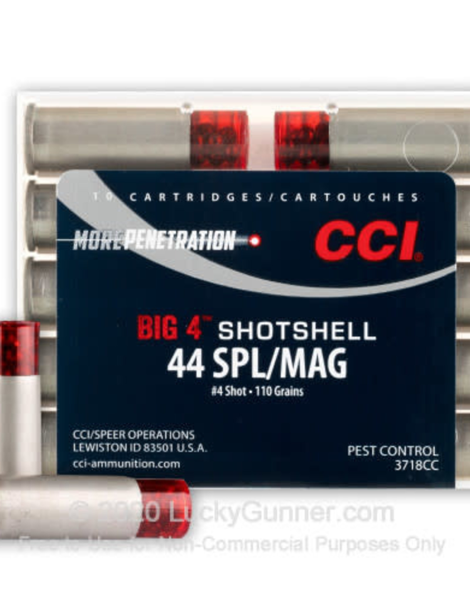 CCI 44 SPL/Mag #4 Shot 110 GR